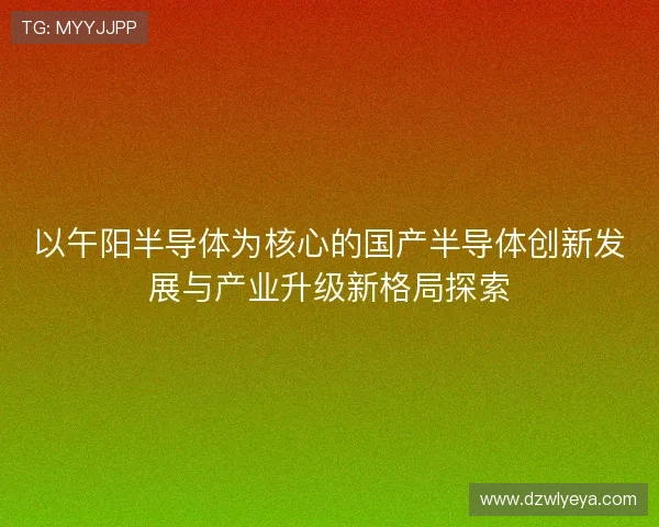 以午阳半导体为核心的国产半导体创新发展与产业升级新格局探索